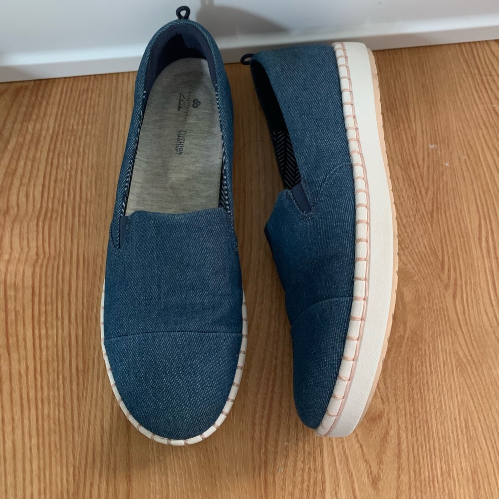 Clarks Cloudsteppers Step Glow Jade Denim Blue 9.5